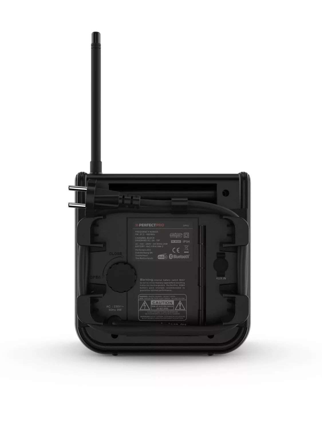 PerfectPro DABPRO2 Bouwradio - FM RDS / DAB+ - AUX-in - bluetooth - werkt op netstroom en batterij