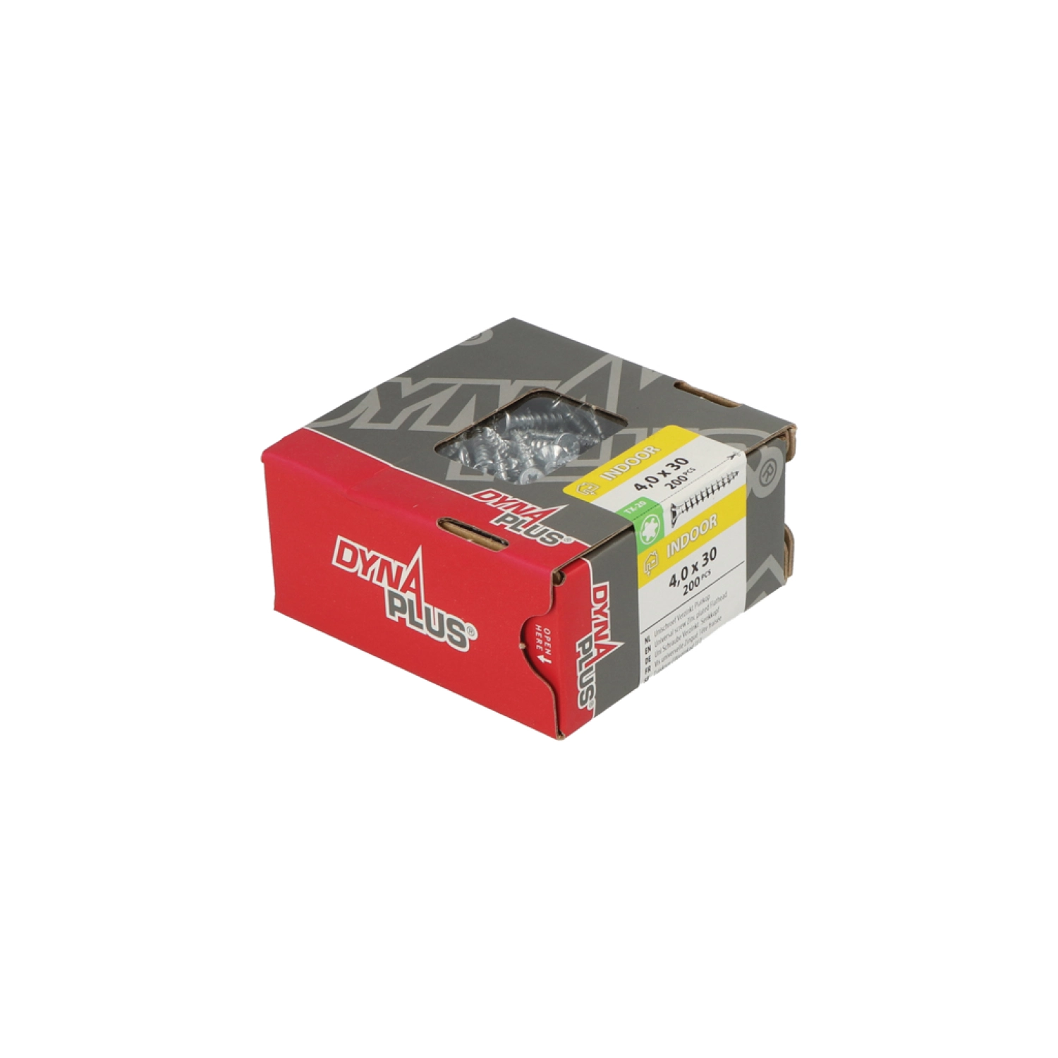 DynaPlus 0281.01.25201 Unischroef - TX20 - 4.0 x 30mm - Platkop - Voldraad - Verzinkt (200st)-image
