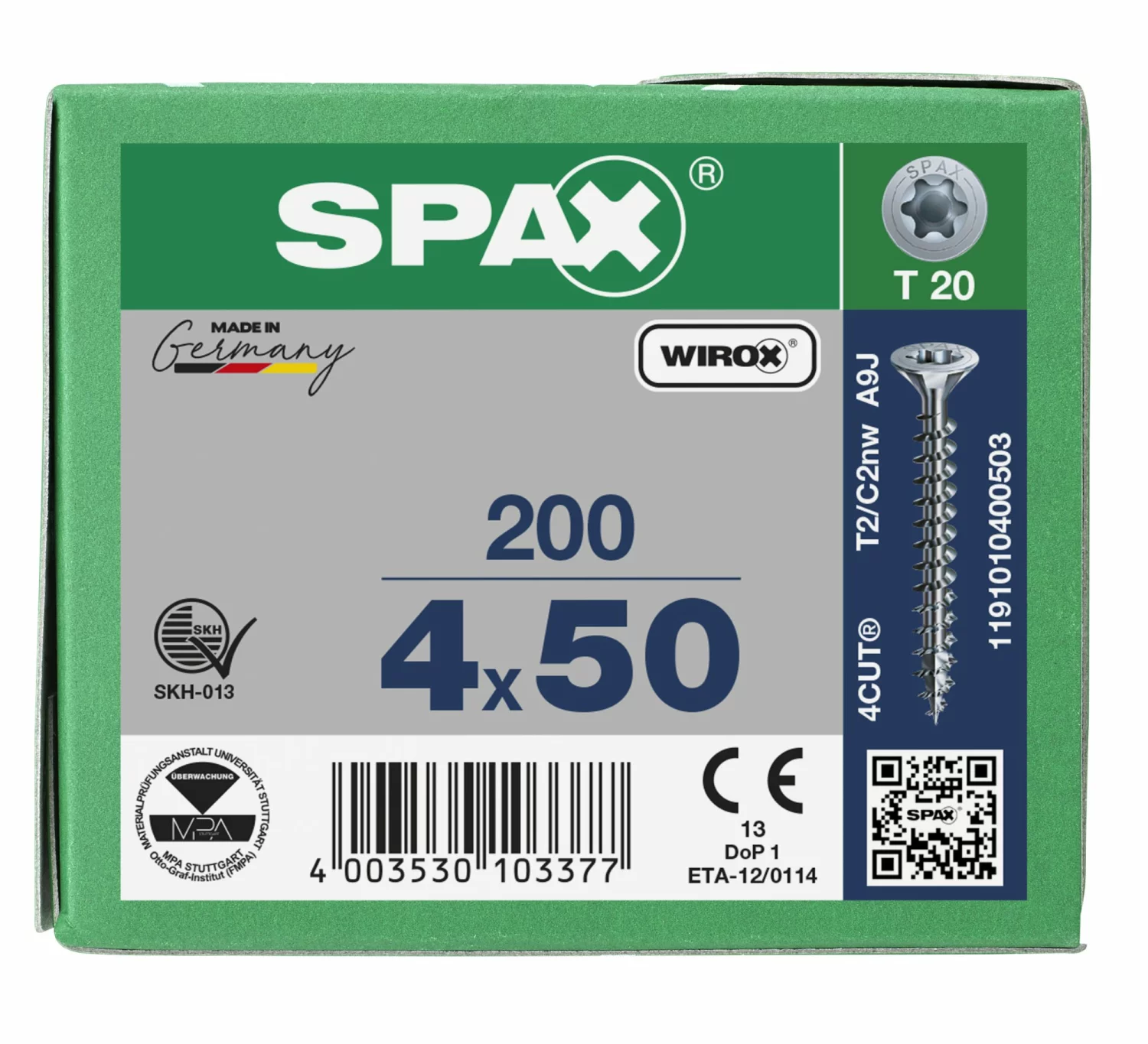 SPAX Universele schroeven platkop - voldraad - T20 - 4.0x50 mm (200st)-image