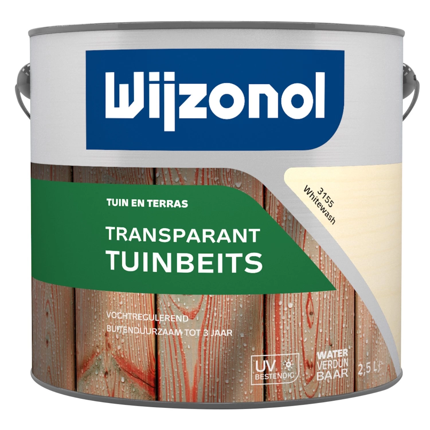 Wijzonol Transparant Tuinbeits - 3155 Whitewash - 2,5L-image