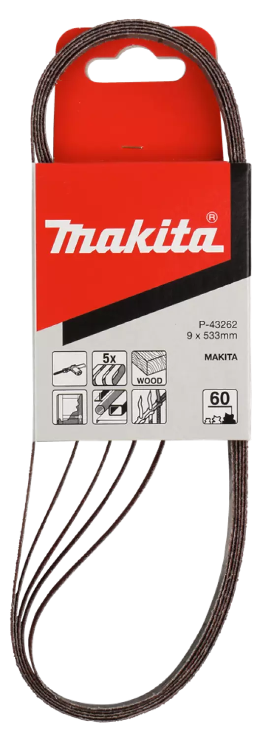 Makita P-43262 Schuurband Red - K60 - 9 x 533mm (5st)-image