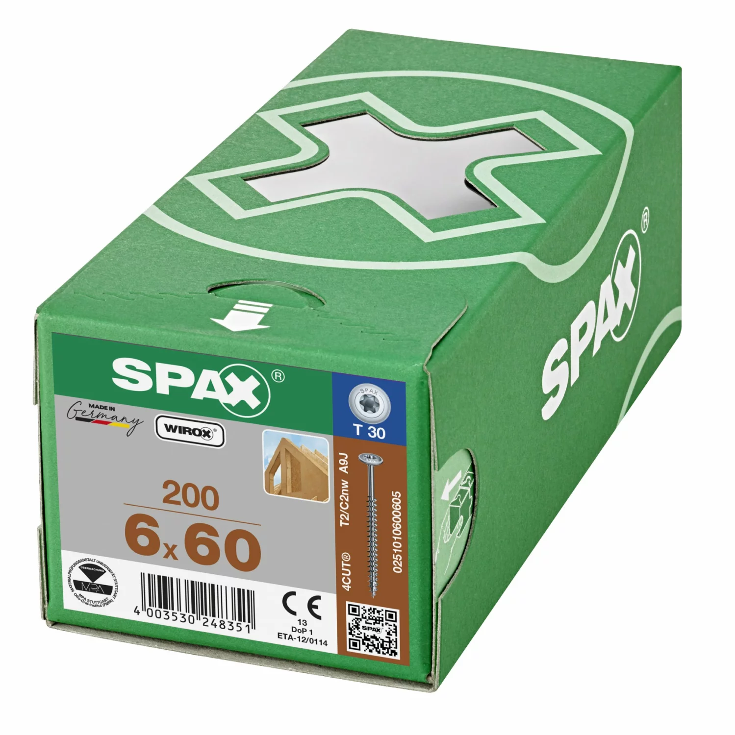 SPAX Houtconstructieschroeven tellerkop - voldraad -T30 - 6.0x60 mm(200st)-image