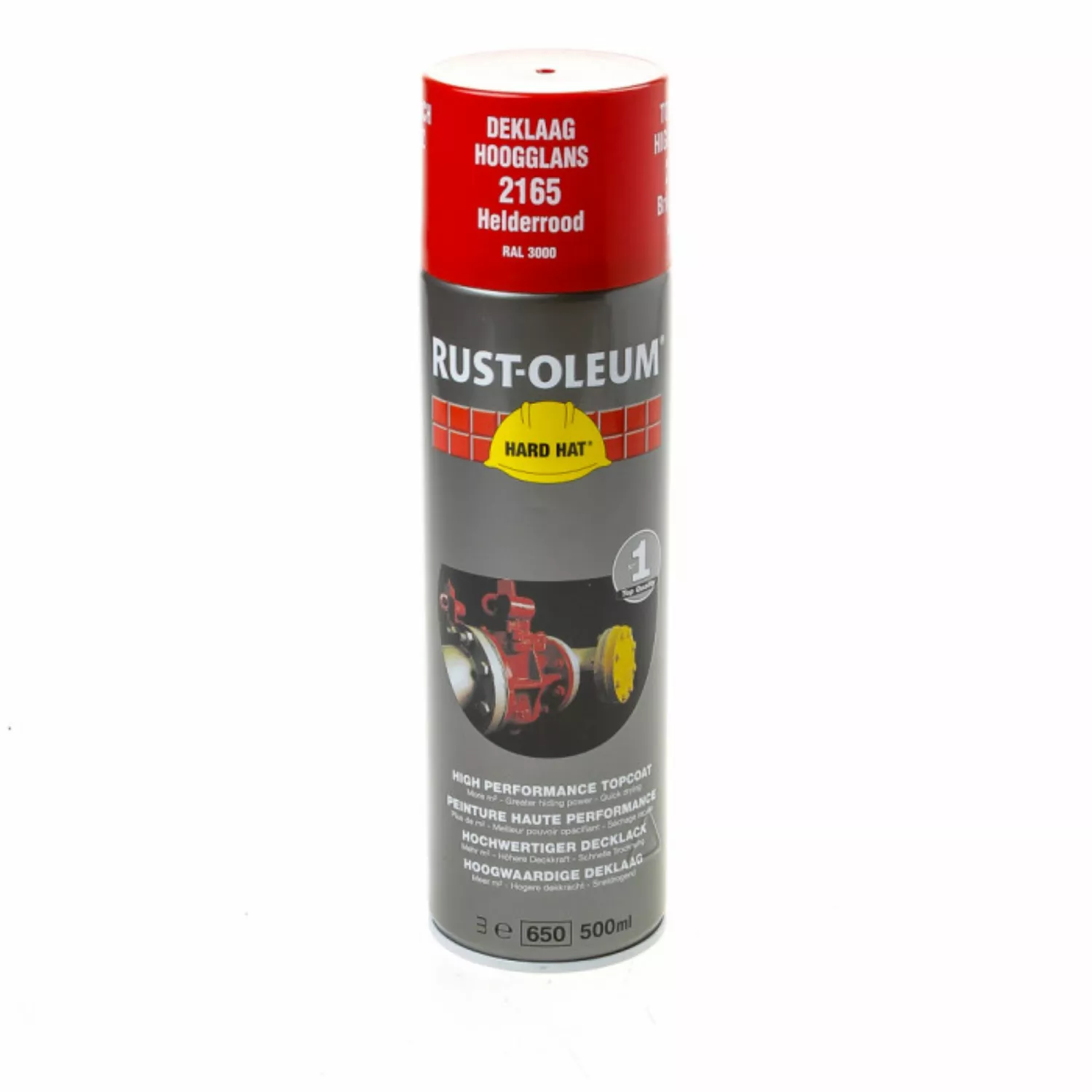 Rust-Oleum Hard Hat 2165 - RAL 3000 vuurrood - 0,5L-image