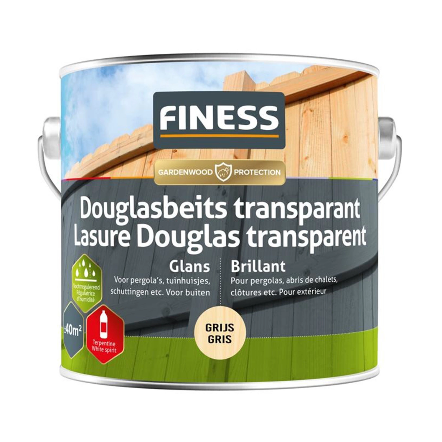 Finess Douglas beits 2533 - Licht grijs - 2,5L-image