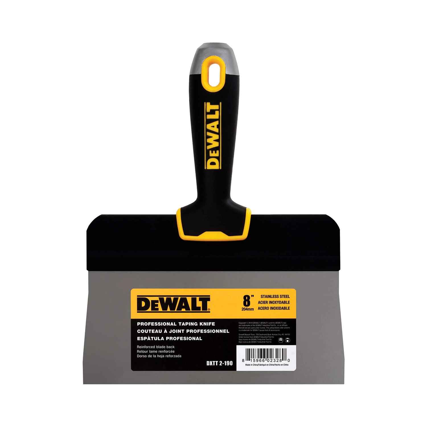 DeWalt Spackmes Hoogblad RVS Softgrip 8" (203 mm)-image
