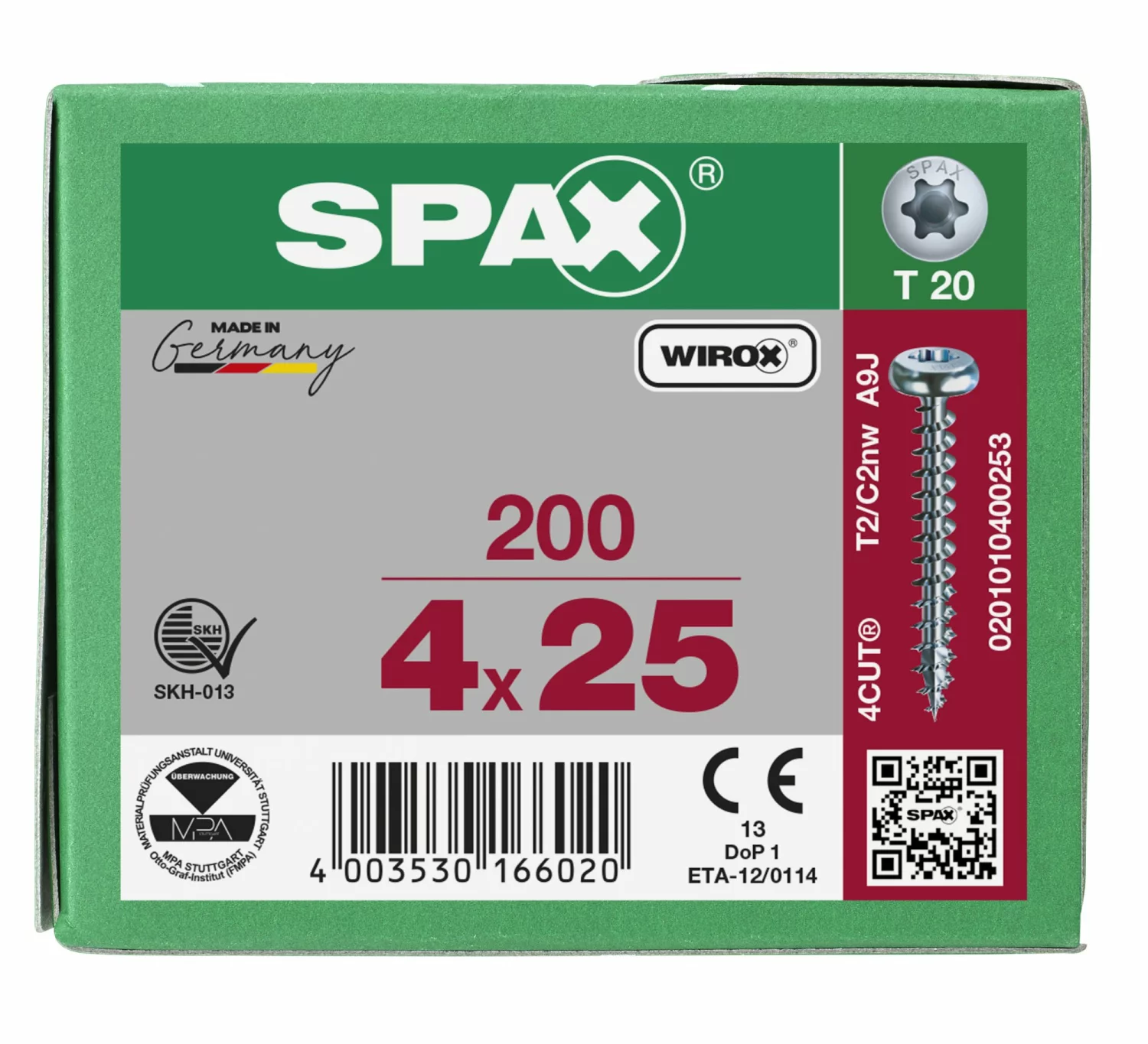 SPAX Universele schroeven cilinderkop - voldraad - T20 - 4.0x25 mm (200st)-image