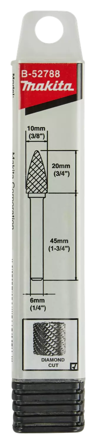 Makita B-52788 Hardmetalen stiftfrees - 10 x 20 x 6mm-image