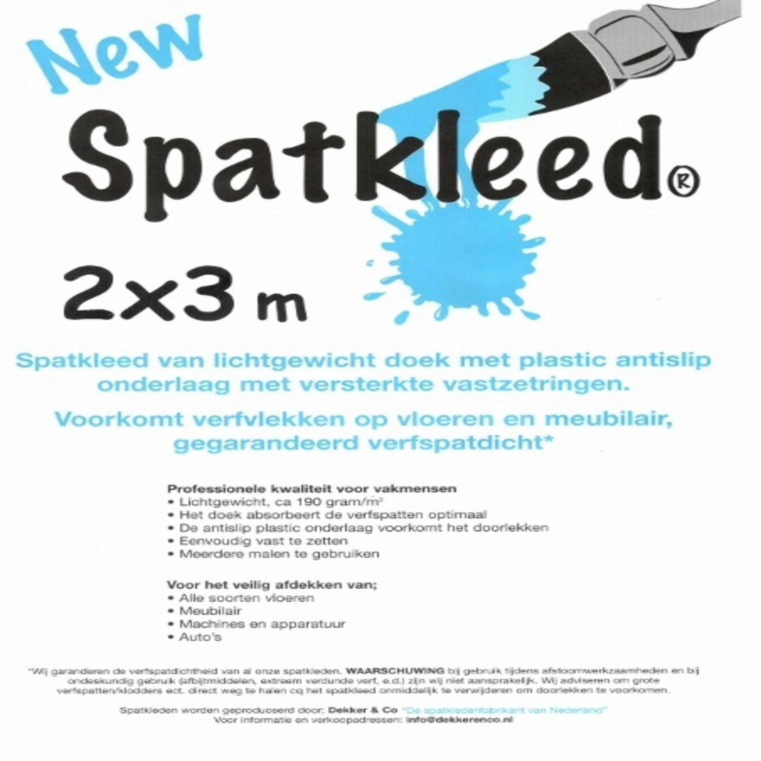 Spatkleed Pts-Doek 4 X 5 Meter-image