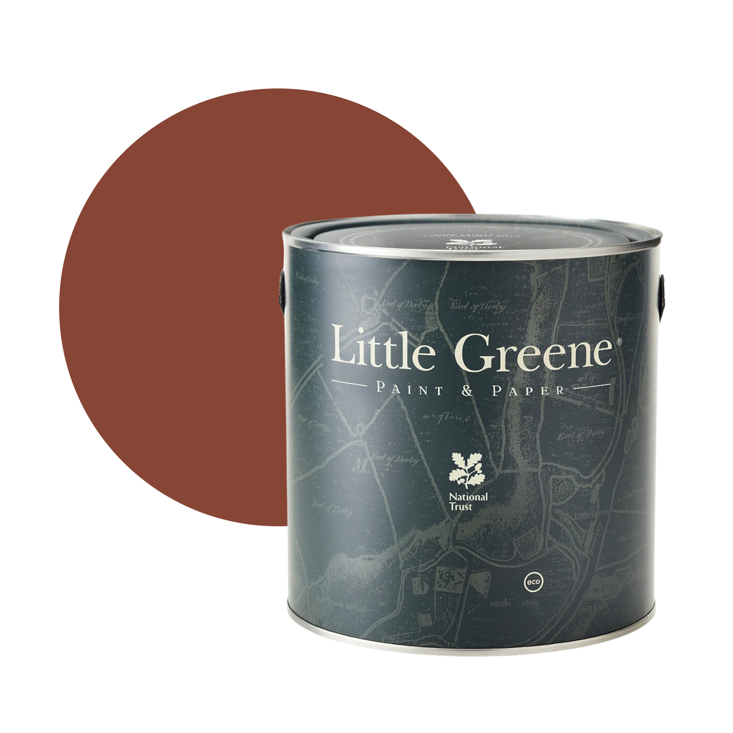 Little Greene Traditional Oil Gloss - Tuscan Red No. 140 - 1L-image
