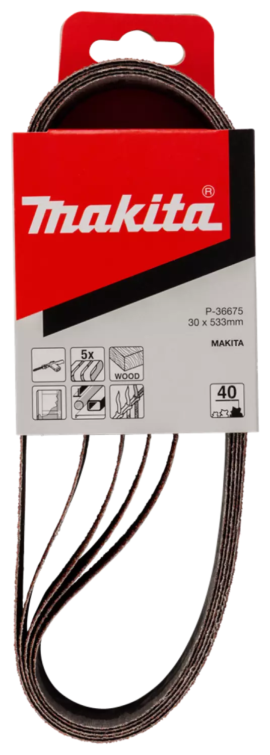 Makita P-36675 Schuurband Red - K40 - 30 x 533mm (5st)-image