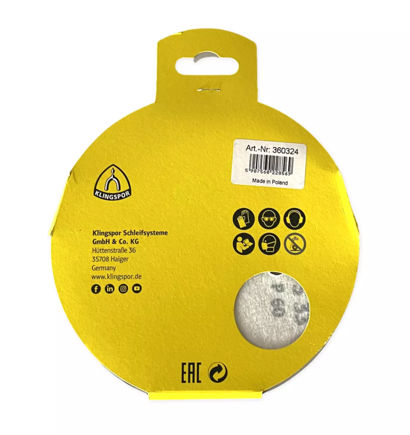 Klingspor Schuurpapier Rond 150 Klitteband 5st 6 Gaten P120-image