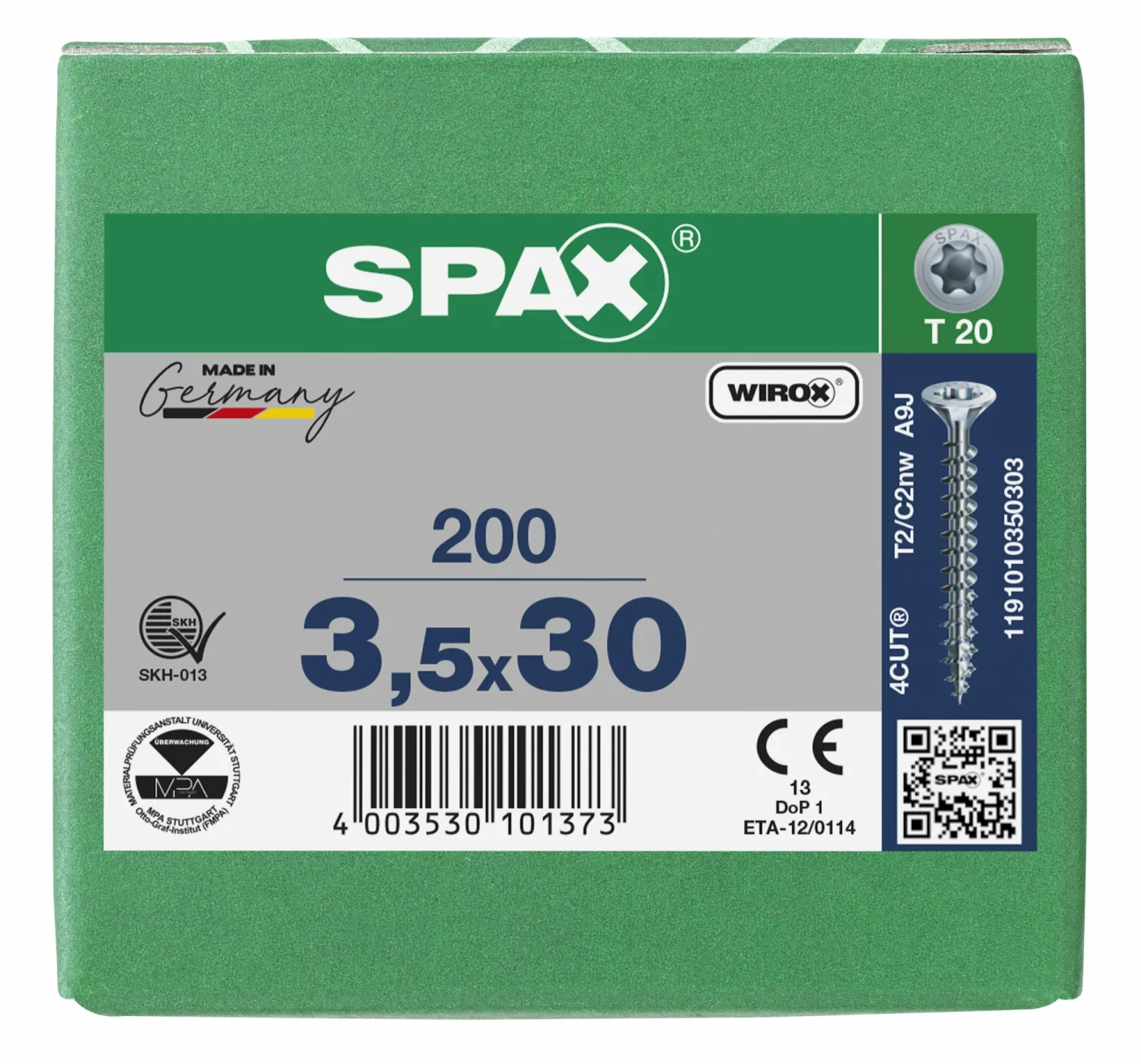 SPAX Universele schroeven platkop - voldraad - T20 - 3.5x30 mm (200st)-image