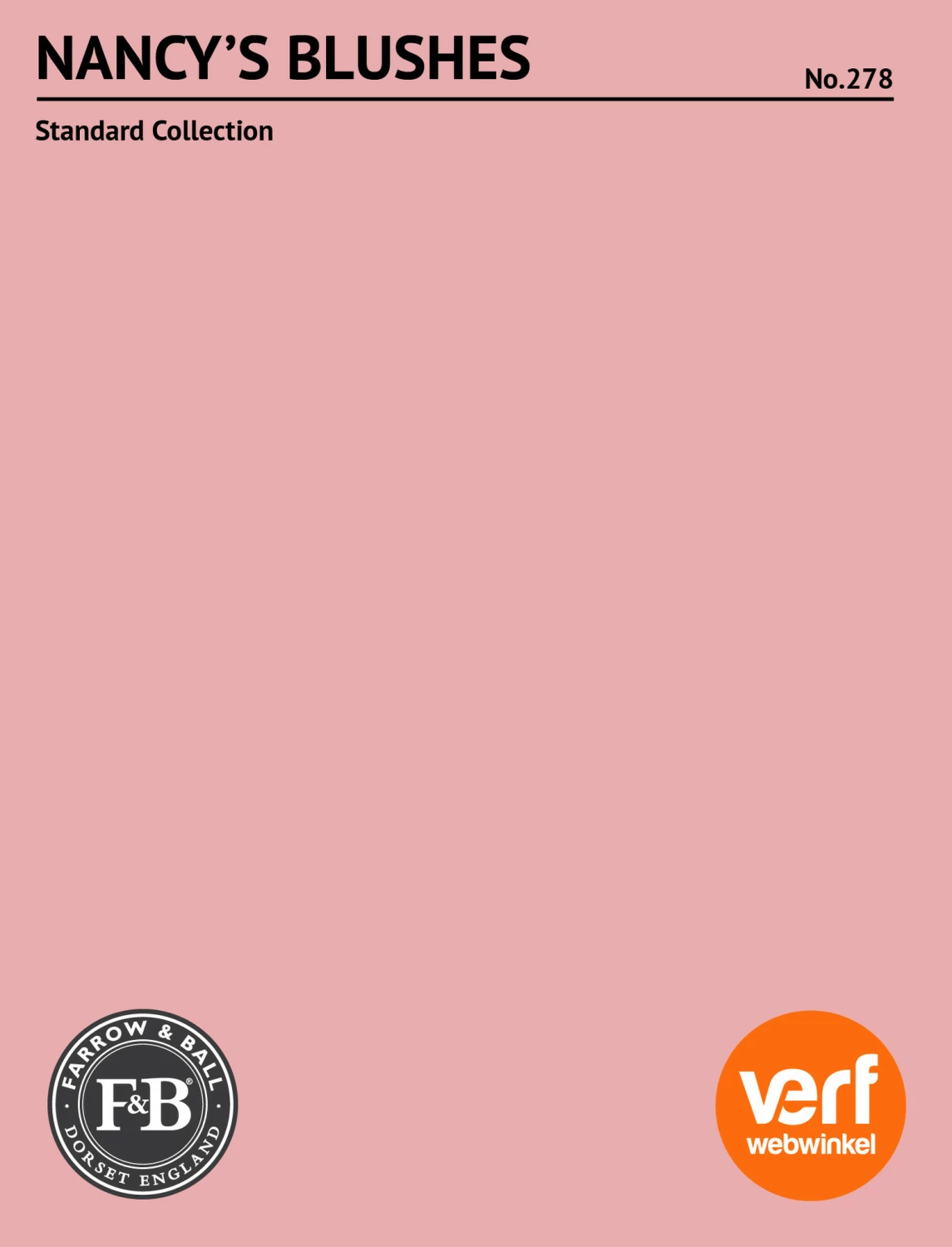 Farrow & Ball Dead flat Nancy's Blushes No.278 2.5L-image