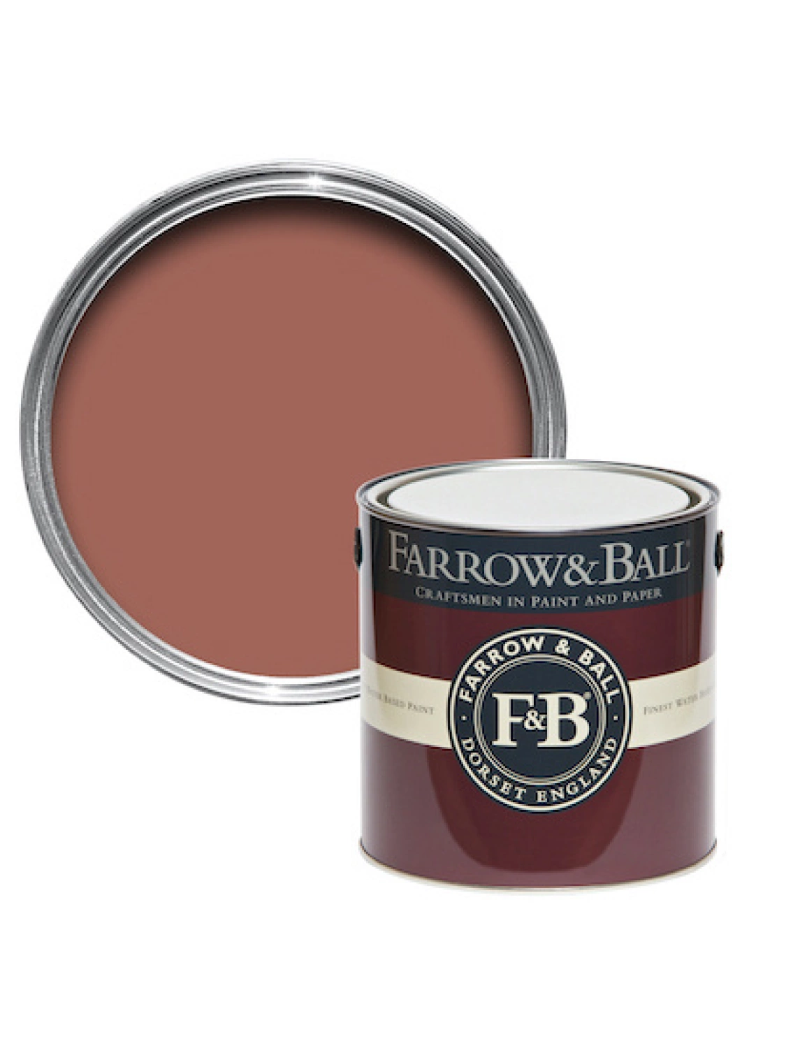 Farrow & Ball Flat Eggshell Book Room Red No.50 - 2,5L-image