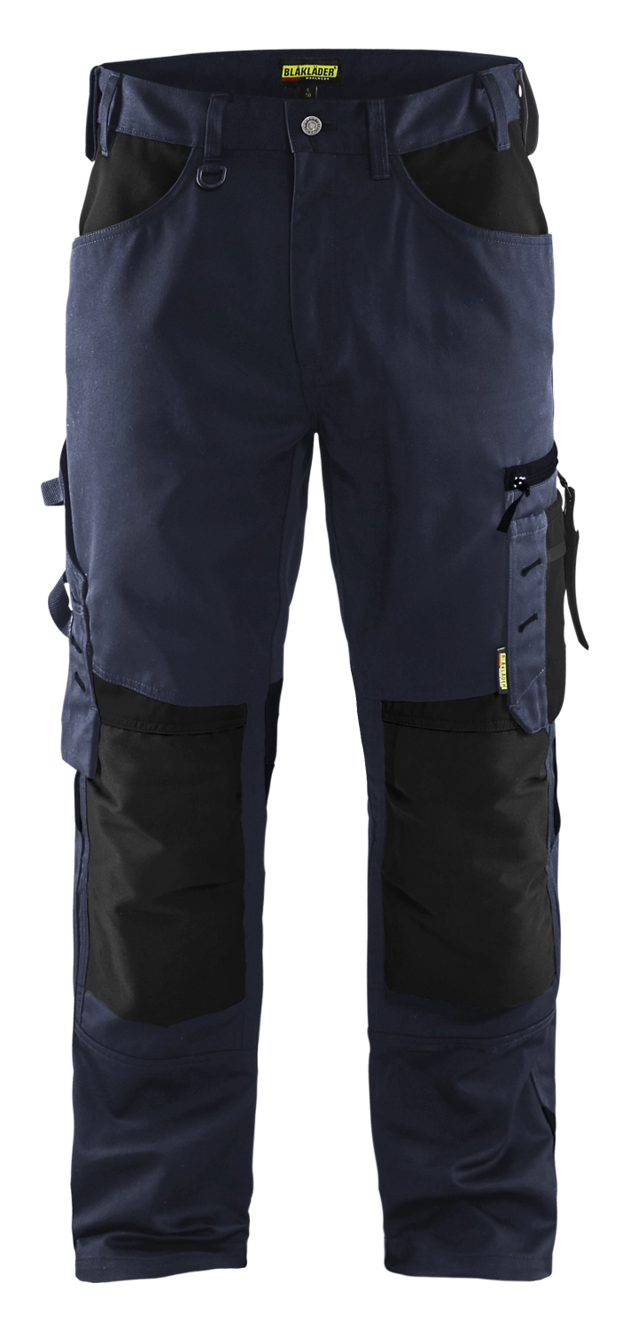 Blåkläder 1556 Werkbroek zonder spijkerzakken - donker marineblauw/zwart - maat 56 (XL)-image