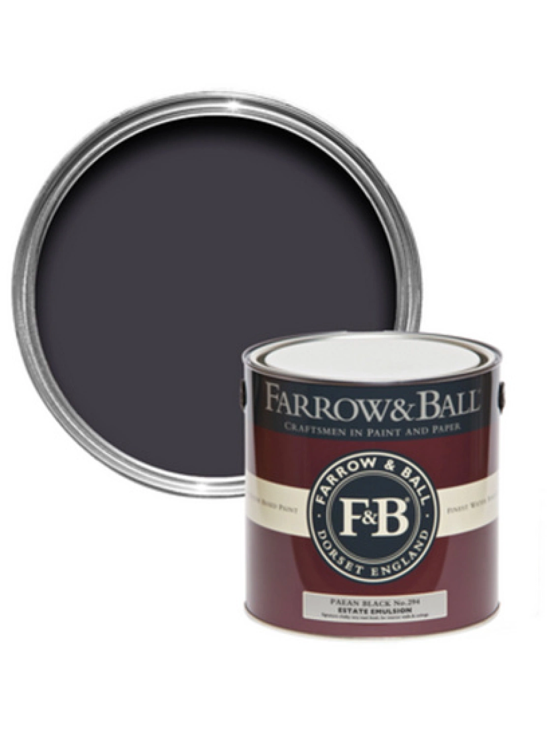 Farrow & Ball Estate Emulsion Paean Black No. 294 - 2,5L-image