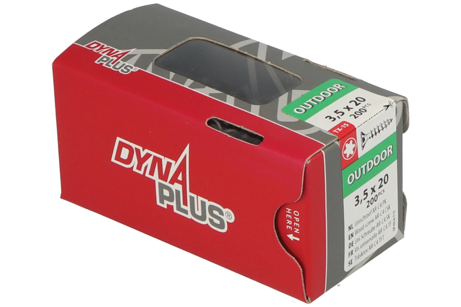 DynaPlus 0281.08.17001 Unischroef - TX15 - 3.5 x 20mm - Platkop - Voldraad - Gecoat (200st)-image