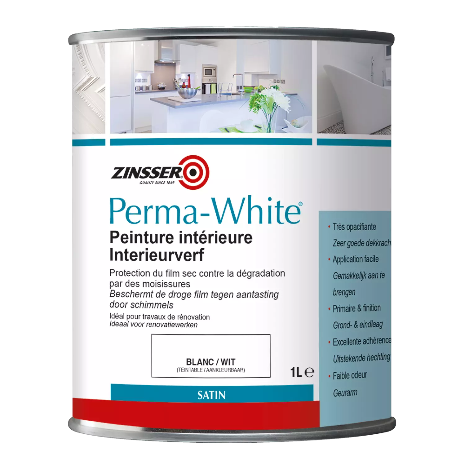 Zinsser Permawhite Satin Zijdeglans
