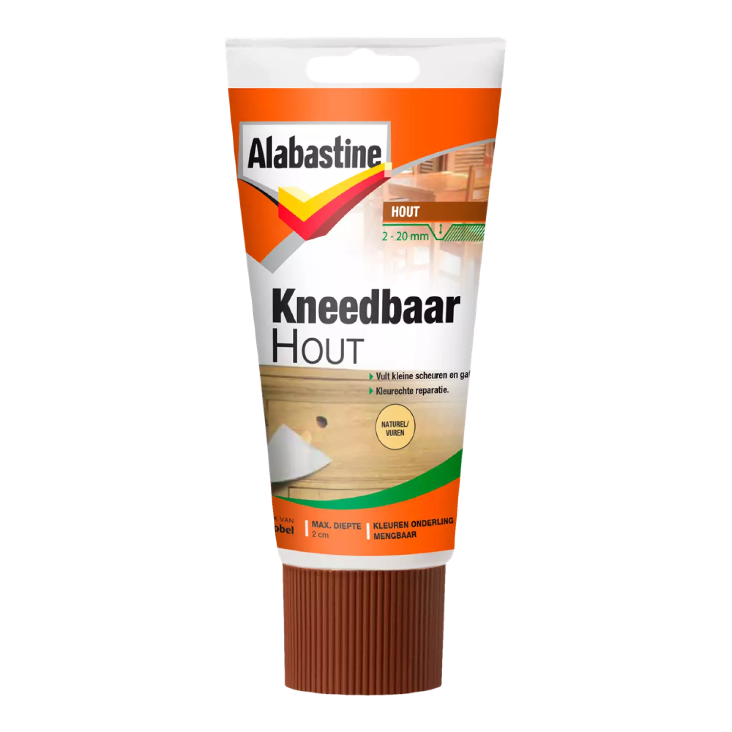 Alabastine Kneedbaar Hout - Pasta - Naturel/Vuren - 200g-image