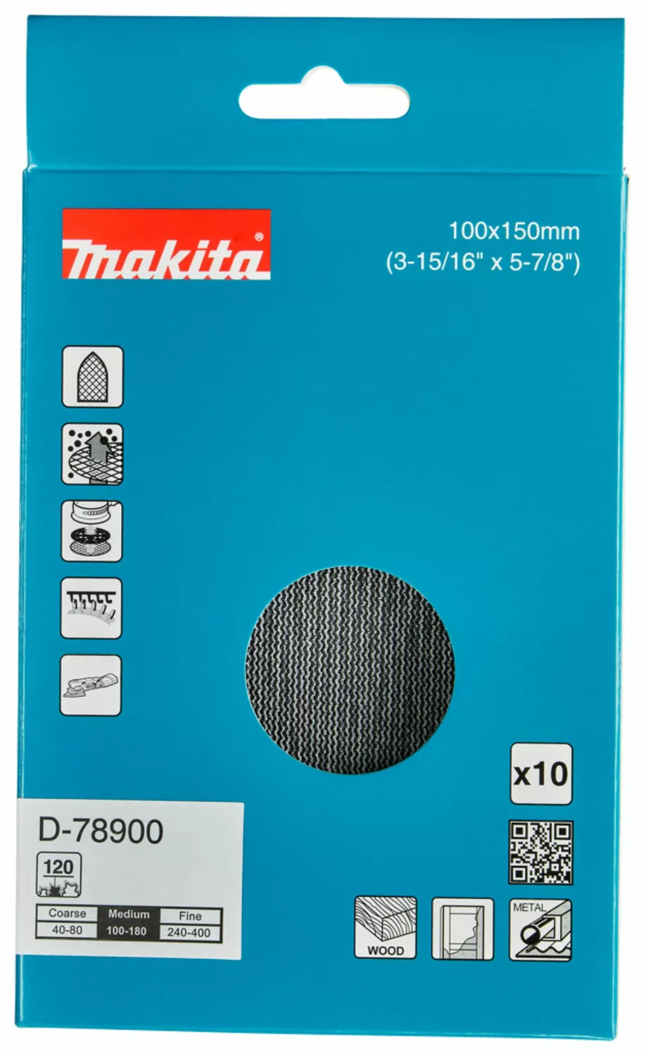 Makita D-78900 Schuurnet -  100x150mm K120-image