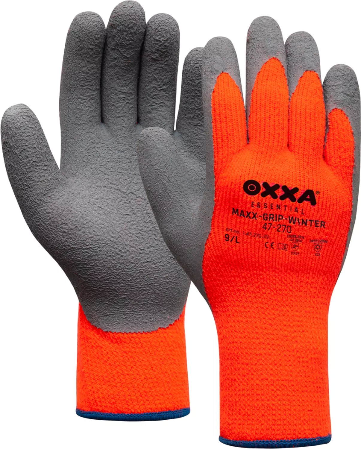 Oxxa 47-270 Maxx-Grip-Winter Werkhandschoenen - Grijs/Oranje - 10/XL-image