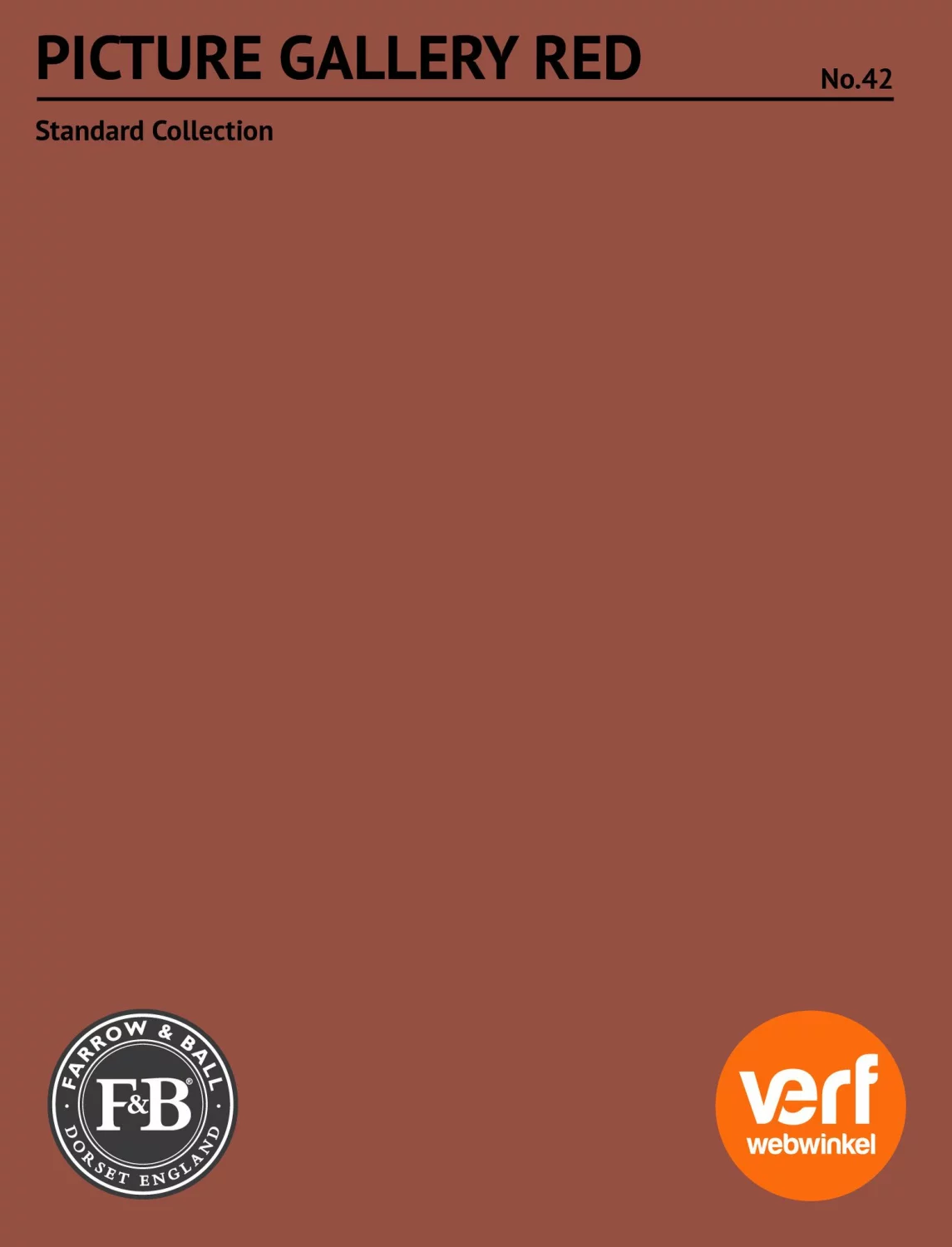 Farrow & Ball Modern Eggshell Picture Gallery Red No.42 0,75L-image