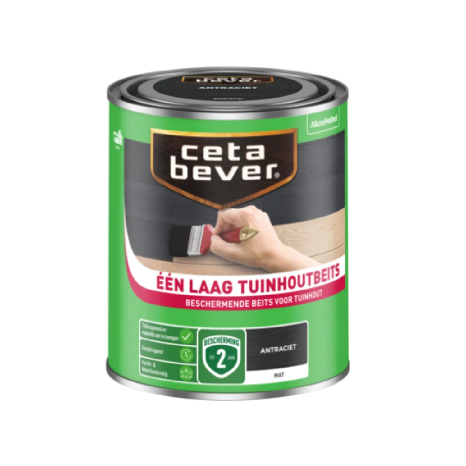 Cetabever Een Laag Tuinhoutbeits - antraciet - 0,75L-image