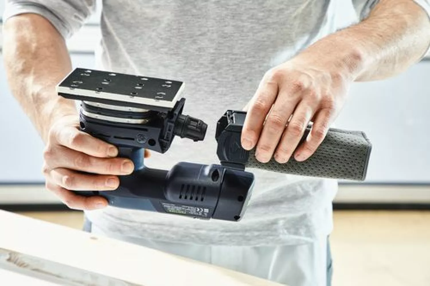 Festool RTSC 400-Basic ERGO 18V Li-Ion accu Vlakschuurmachine in systainer - met 3.1Ah accu-image