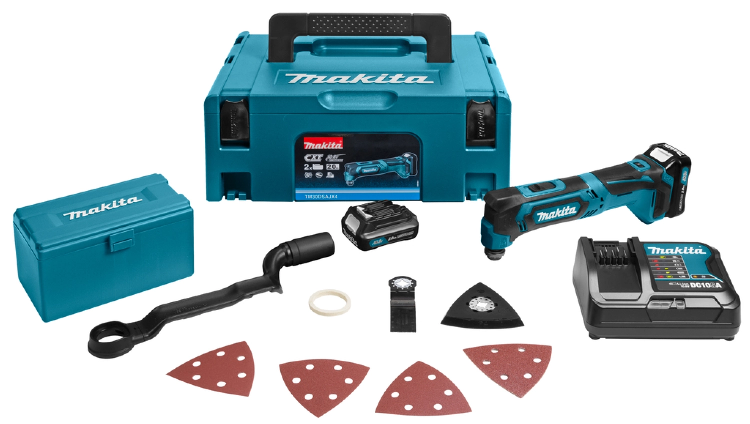 Makita TM30DZJX4 10.8V Li-Ion Accu multitool body + accessoireset in Mbox-image