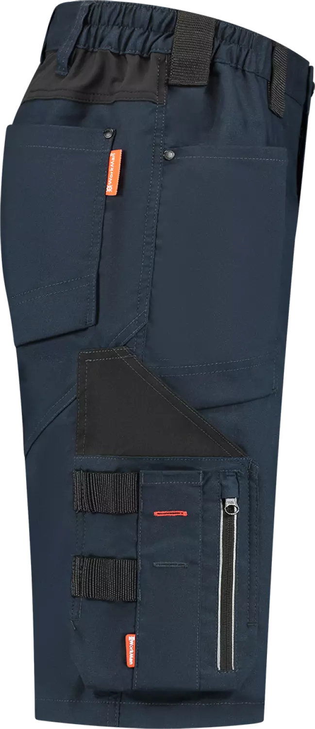 Workman 9023 STRETCH Bermuda Werkbroek P2S - Navy / Black - Maat 46 (32/32)-image