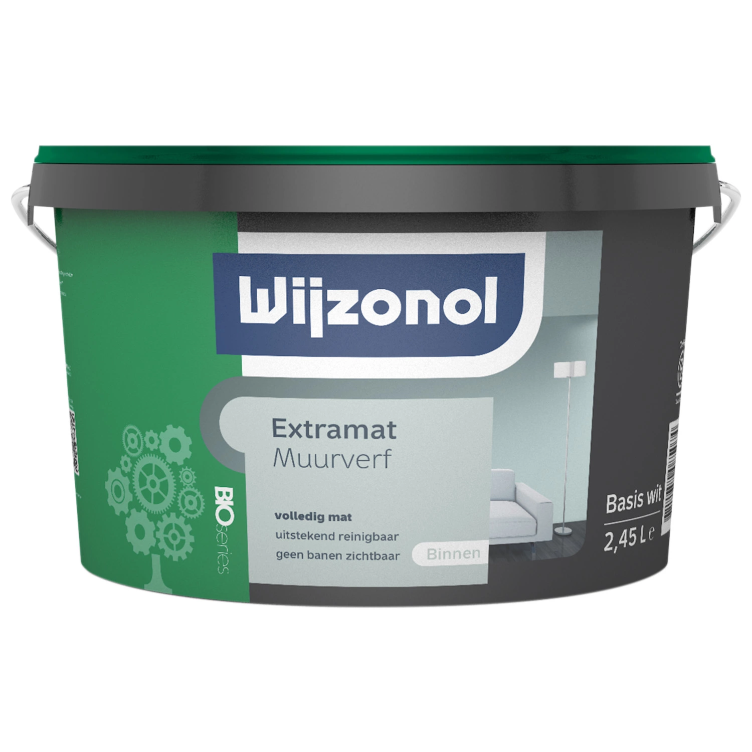 Wijzonol Extramat Muurverf BIO series - op kleur gemengd - 2,5L-image