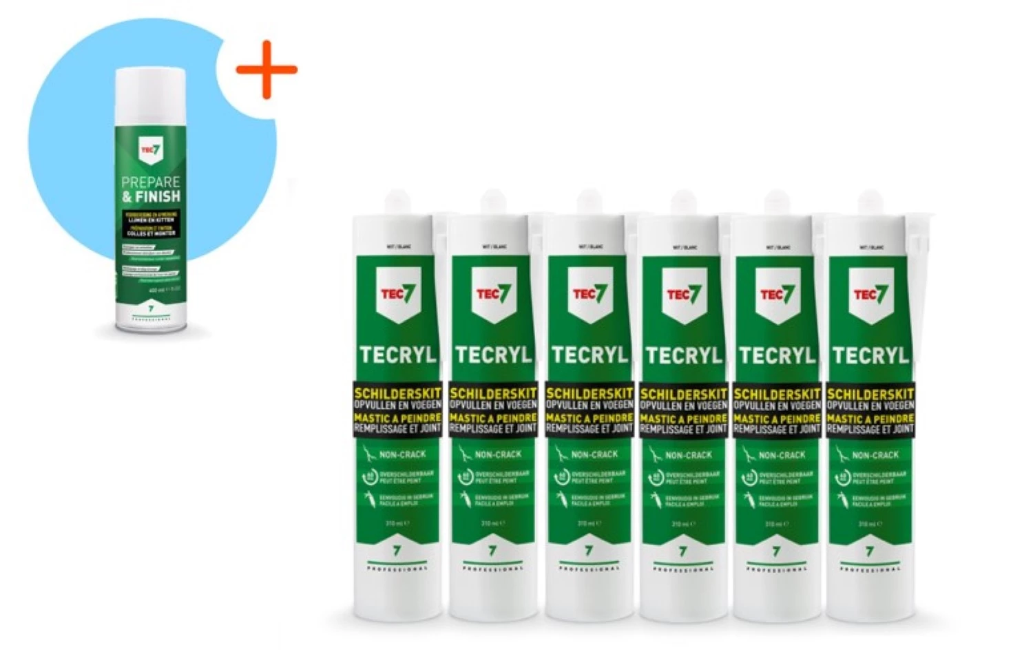 TEC7 Tecryl Schilderskit - 6 stuks - met Gratis Prepare & Finish - 400ml-image