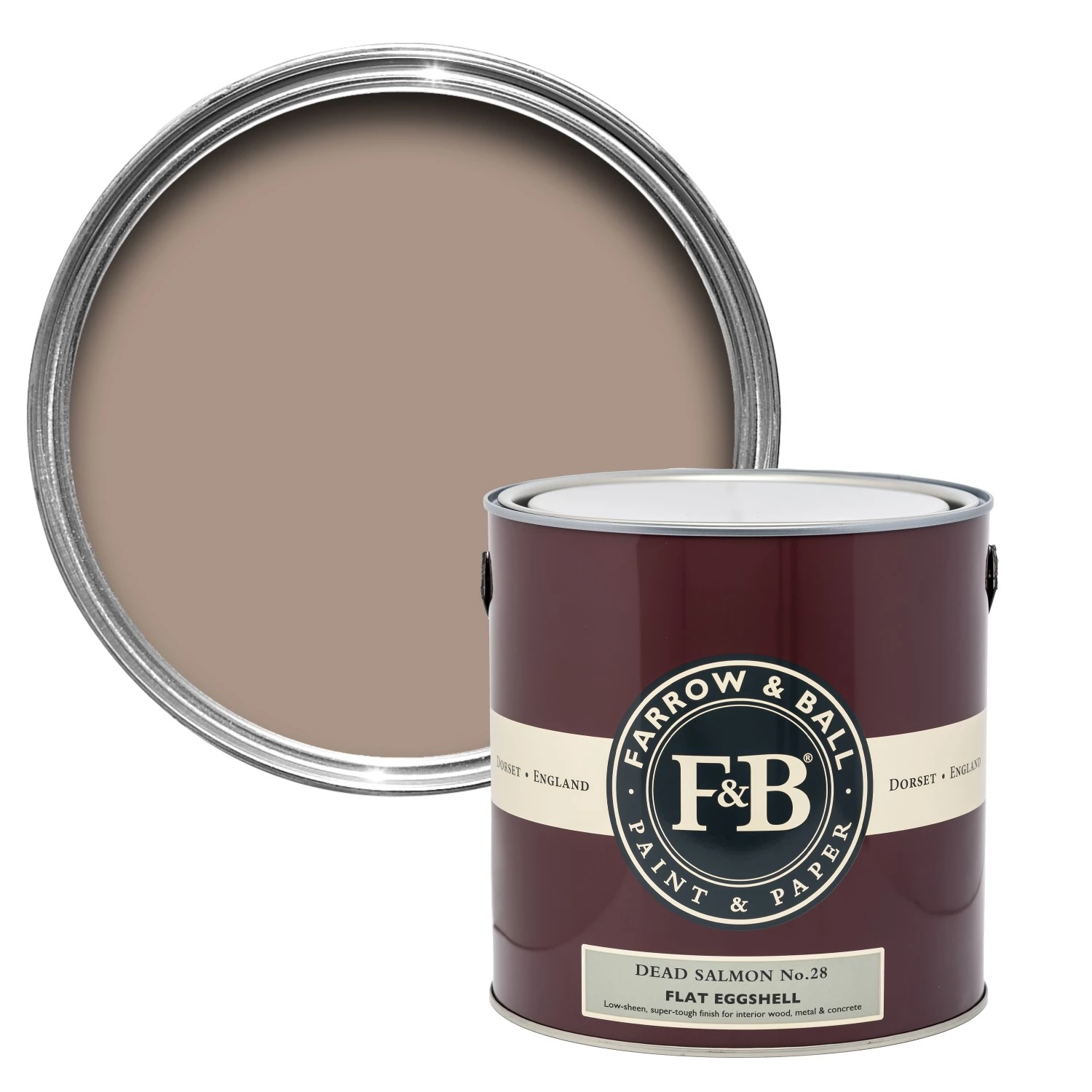 Farrow & Ball Flat Eggshell Dead Salmon No.28 - 750ml-image