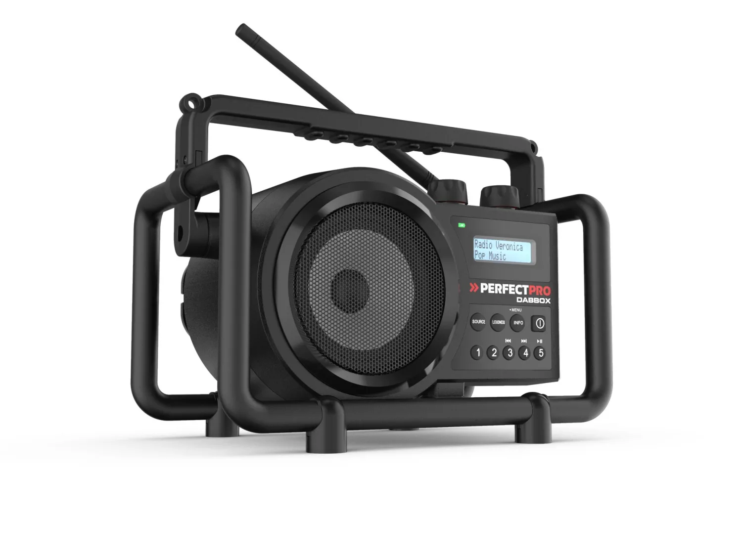 PerfectPro DBX3 DABBOX Bouwradio - FM RDS / DAB+ - AUX-in - bluetooth - werkt op netstroom en batterij