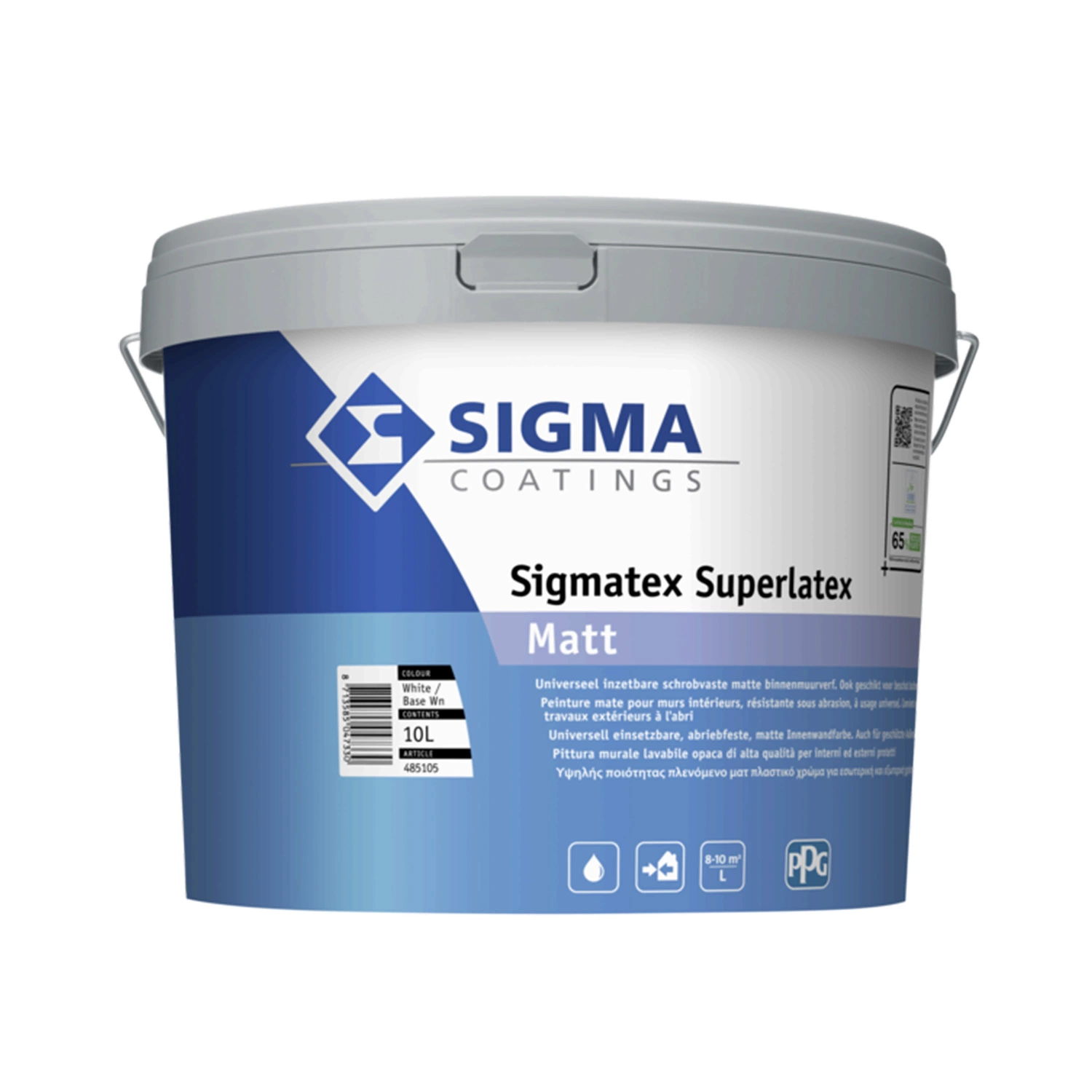 Sigma Sigmatex Superlatex Matt - op kleur gemengd - 10L - muurverf