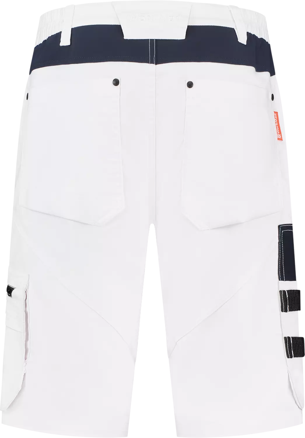 Workman 9003 STRETCH Bermuda Werkbroek - Wit / Navy - Maat 48 (33/32)-image