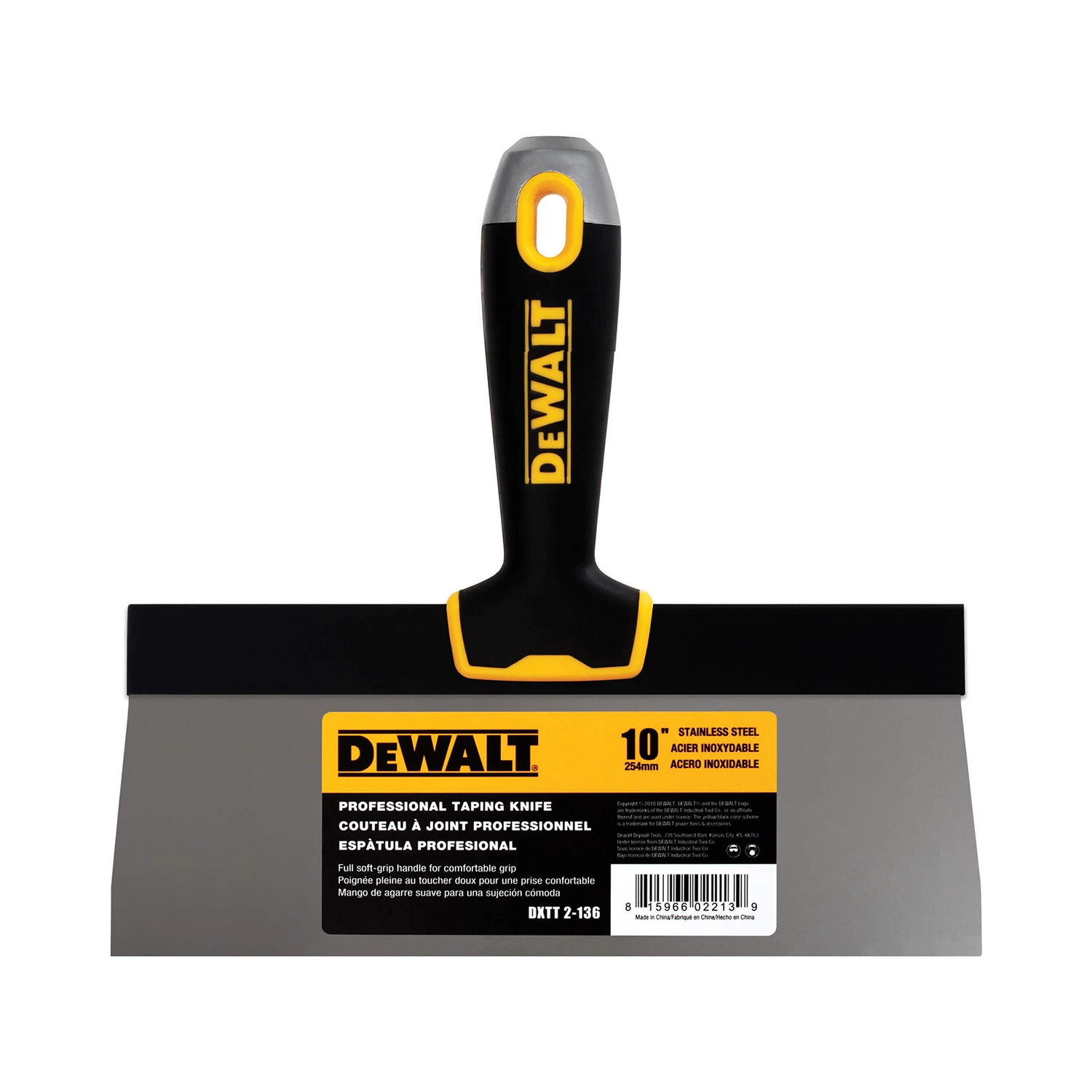 DeWalt Spackmes RVS Softgrip 10" (254 mm)-image