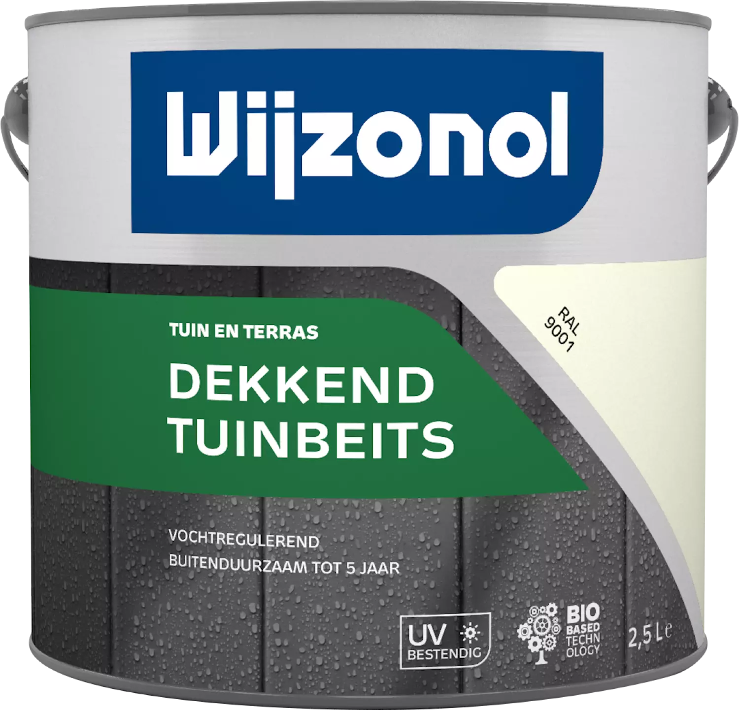 Wijzonol Dekkend Tuinbeits - RAL 9001 - 2,5L-image