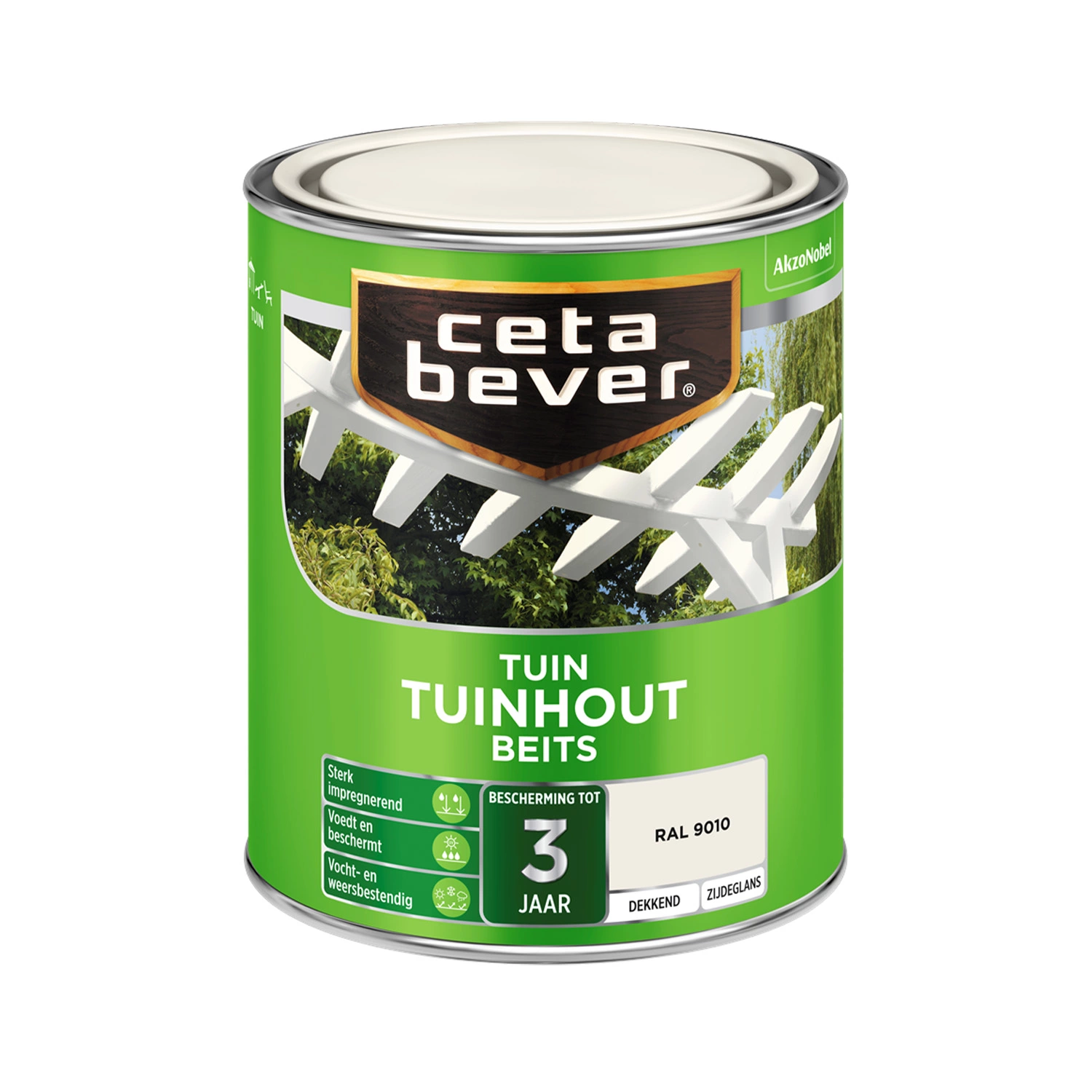 Cetabever Dekkende Tuinbeits - Zuiver wit - 0,75L-image