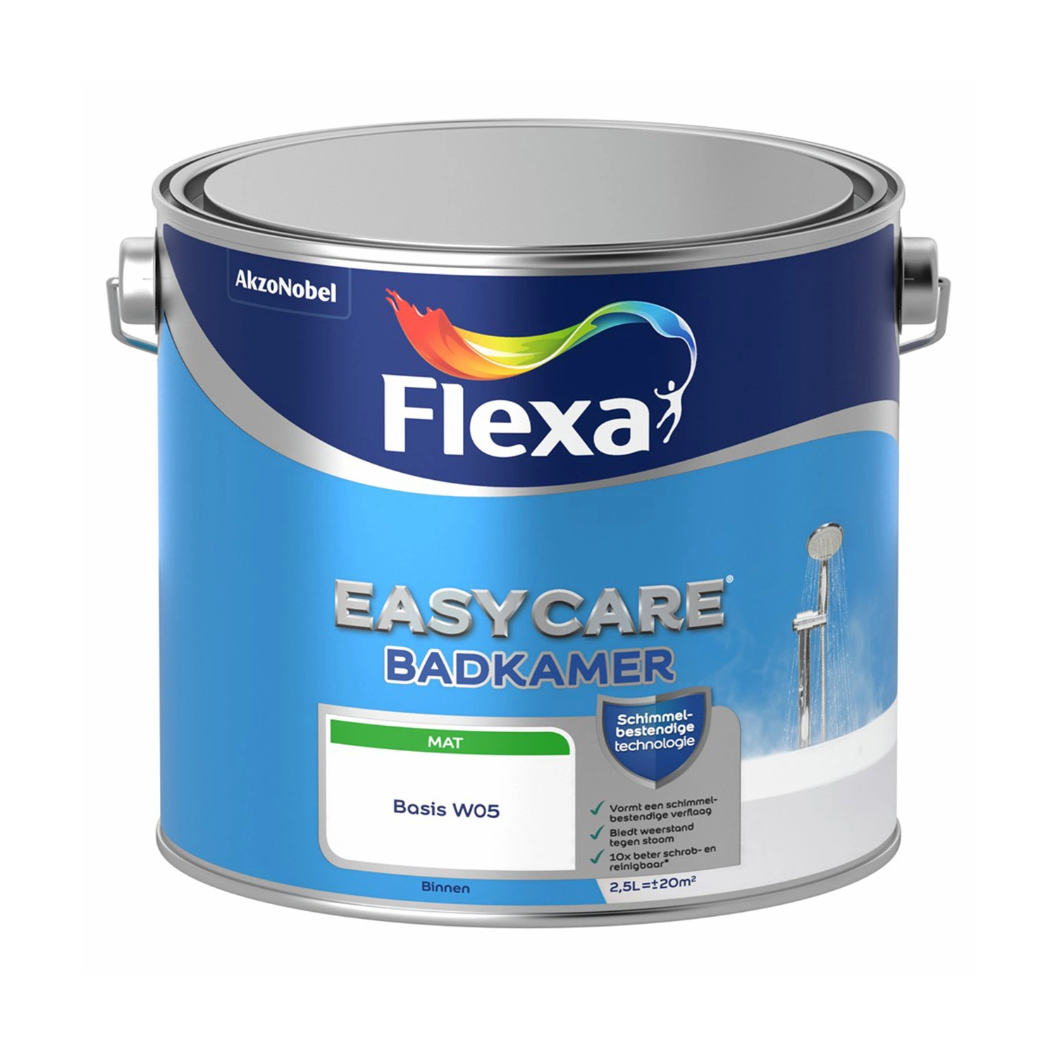 Flexa Easycare Muurverf Mat - Badkamer - 2,5L-image