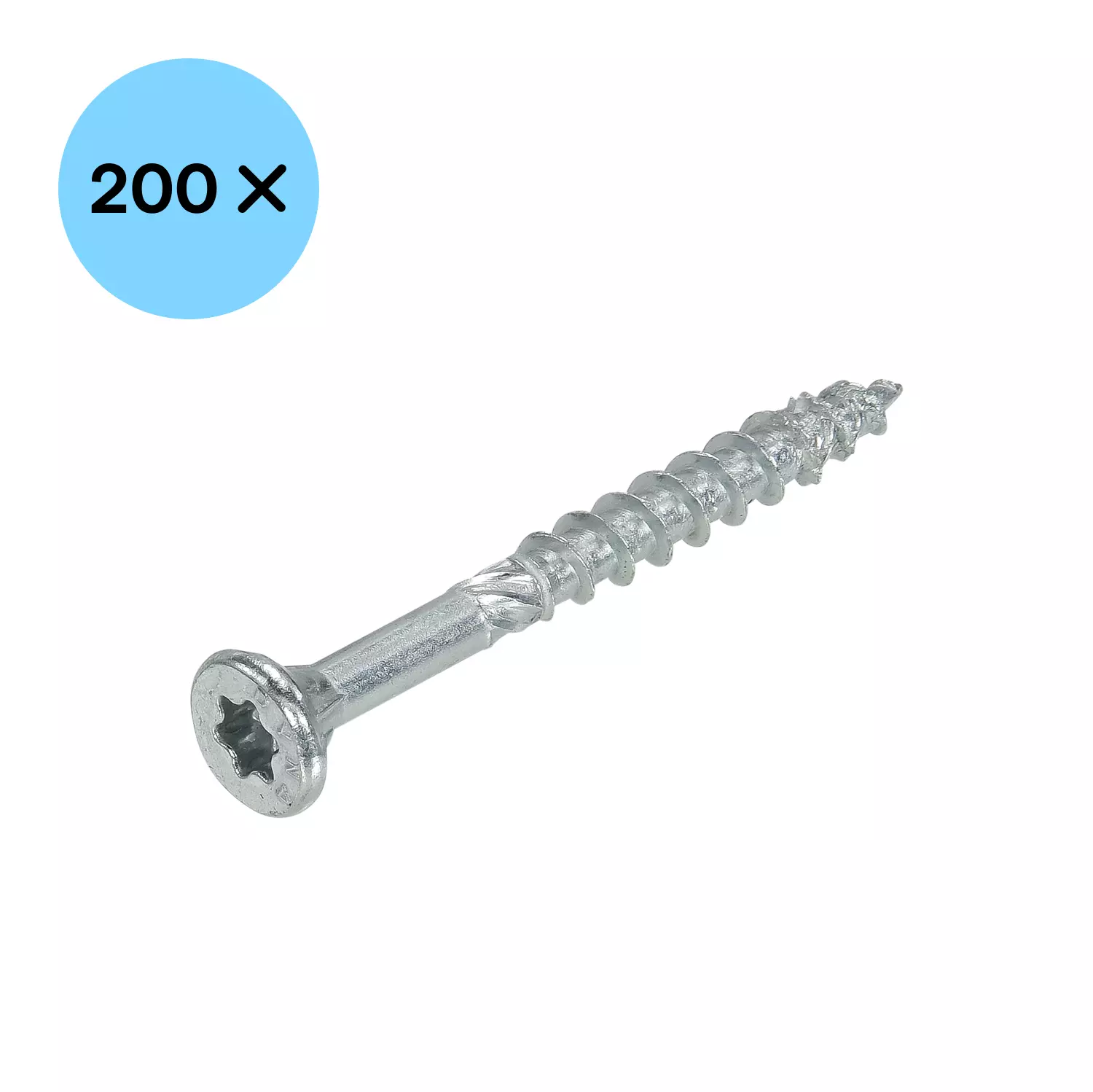 DynaPlus 0281.01.25202 Unischroef - TX20 - 4.0 x 30/18mm - Platkop - Deeldraad - Verzinkt (200st)-image