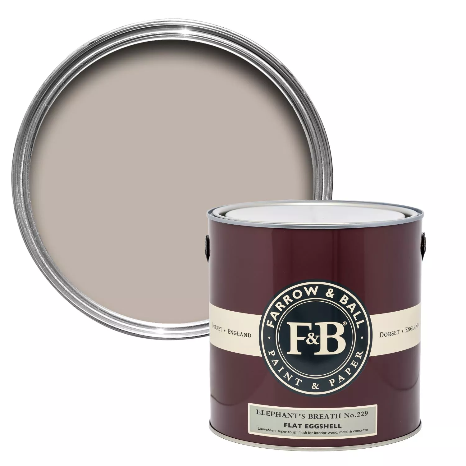 Farrow & Ball Flat Eggshell Elephants Breath No.229 - 5L-image