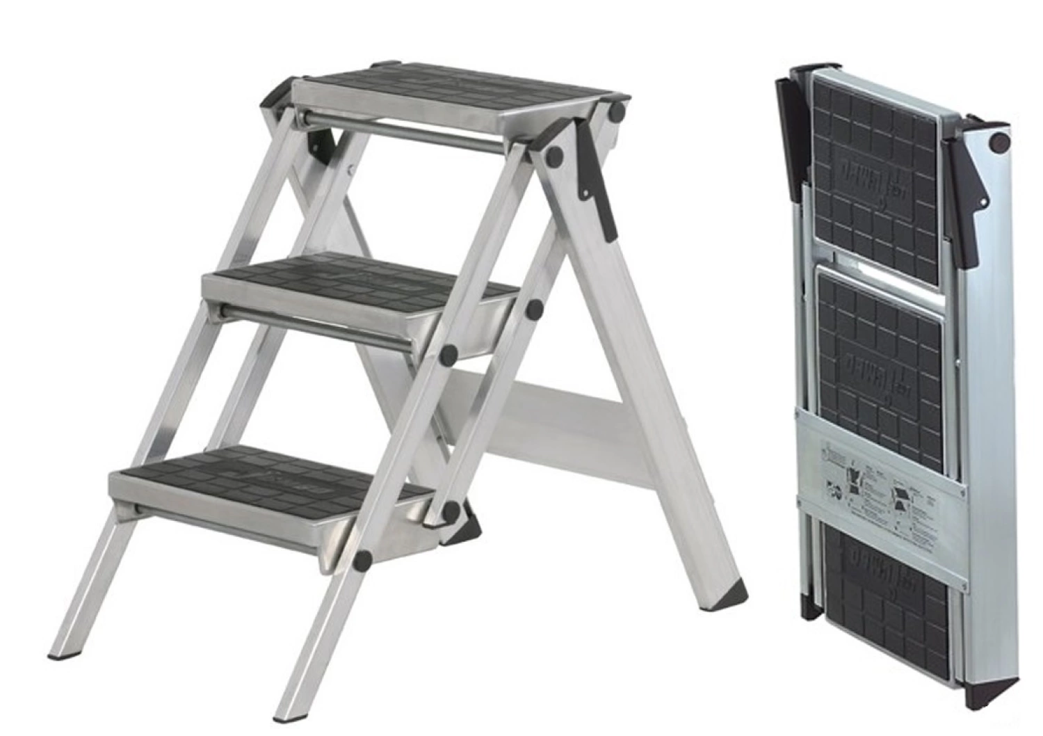 Little Jumbo 1313650300 Trap - Enkel - Aluminium - 3 treden kunststof - max. werkhoogte 2.70 m.-image