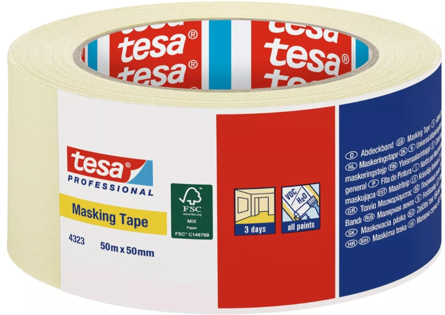 Tesa 4323 Professional Afplaktape - 50mm x 50m-image