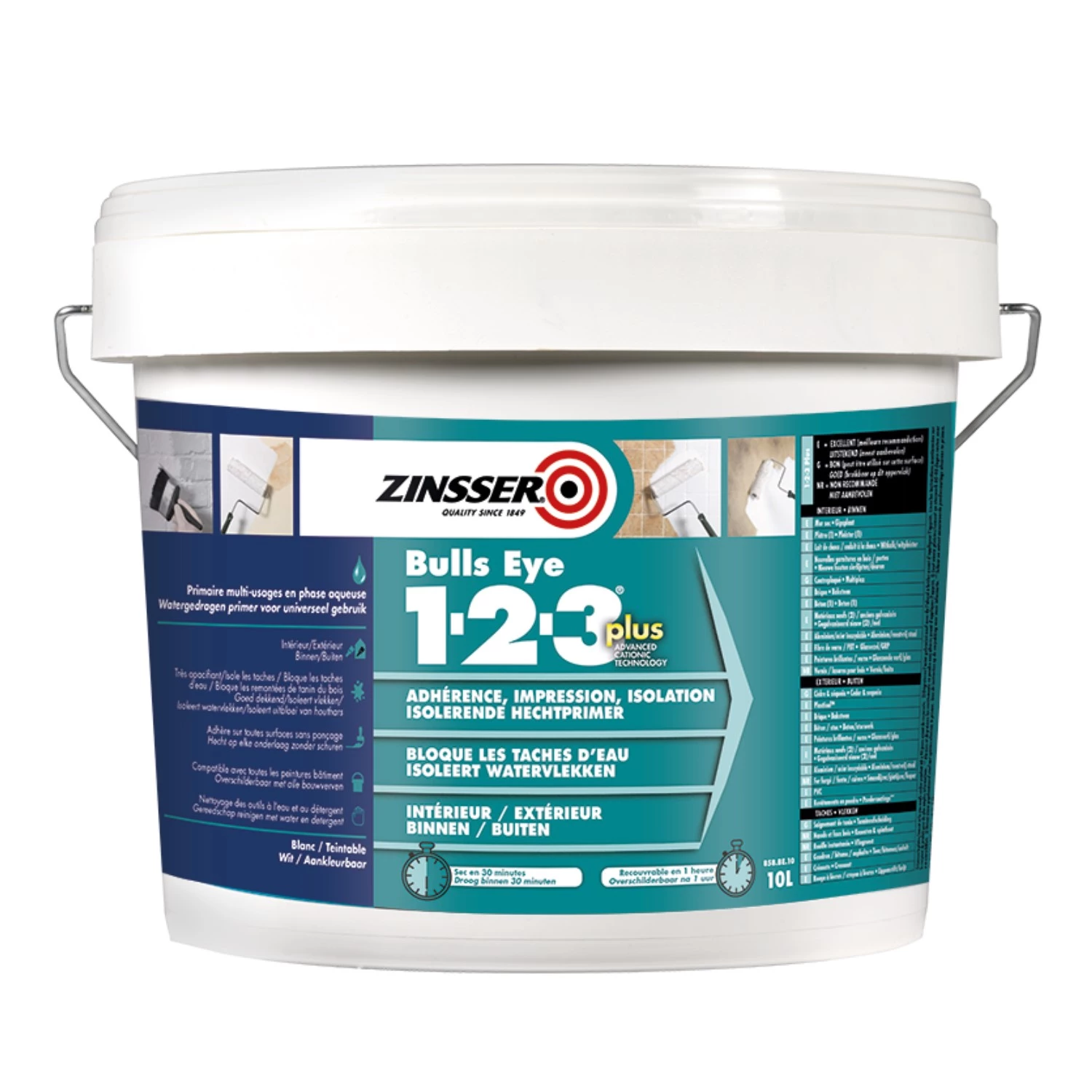 Zinsser Bulls eye 1-2-3 Plus - Primer - wit - 10L-image