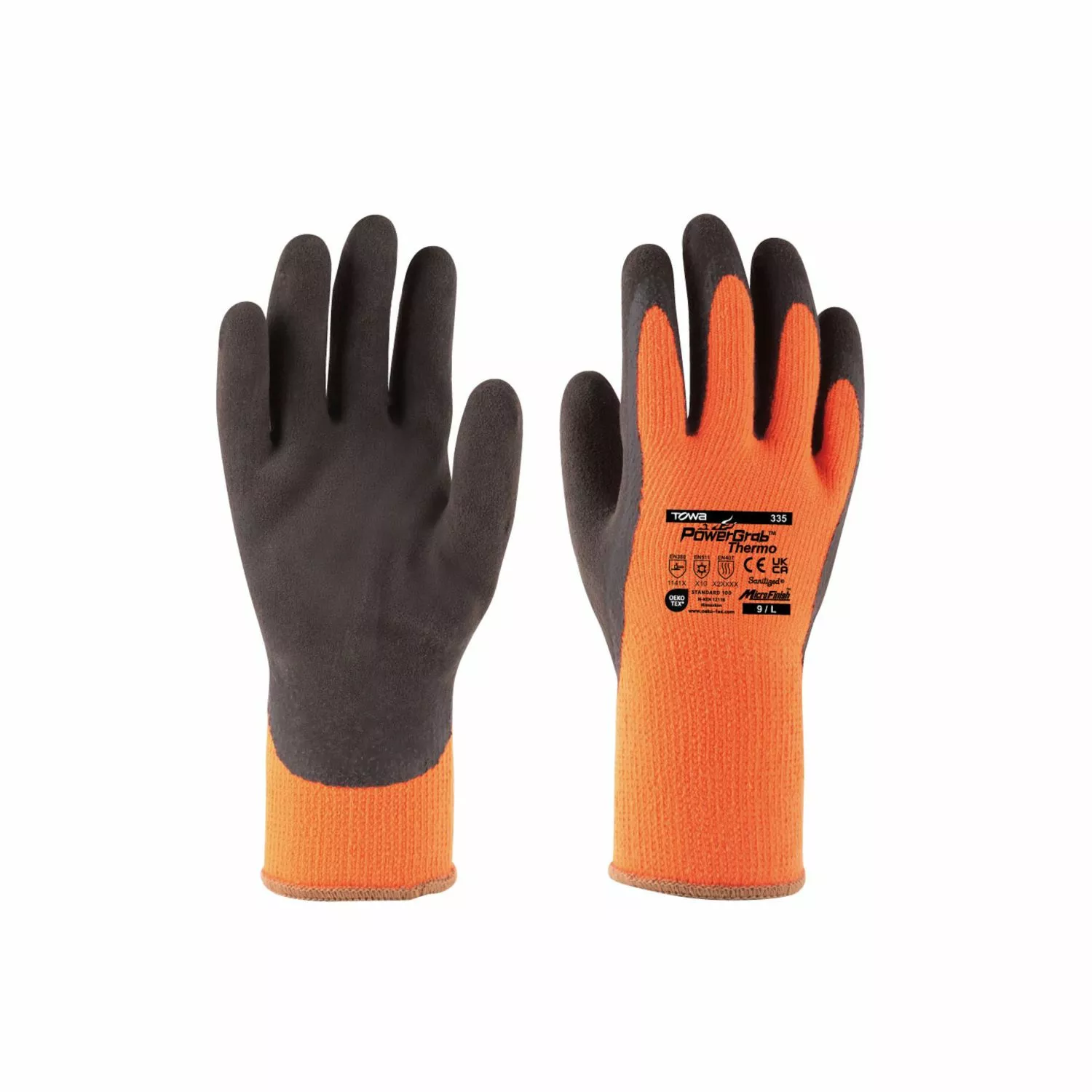 Towa 100-101-019-08 PowerGrab Thermo Oranje 335 Werkhandschoenen - maat 08-image