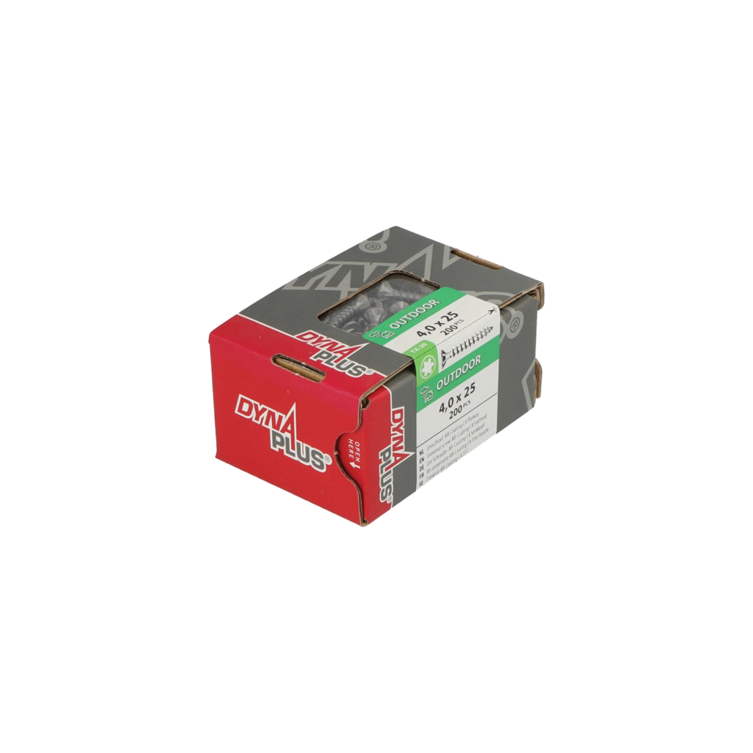 DynaPlus 0281.08.25101 Unischroef - TX20 - 4.0 x 25mm - Platkop - Voldraad - Gecoat (200st)-image