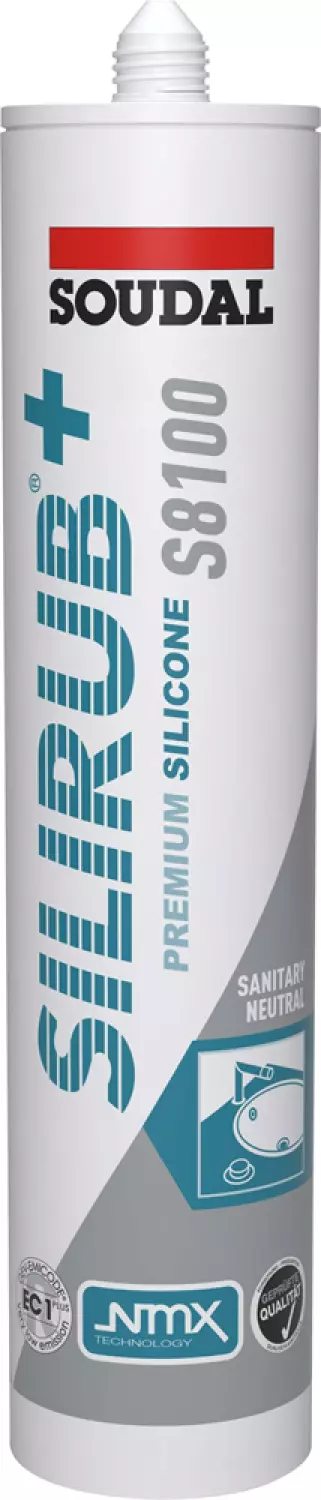 Soudal Silirub+ S8100 Sanitair Siliconekit - wit - 300ml-image