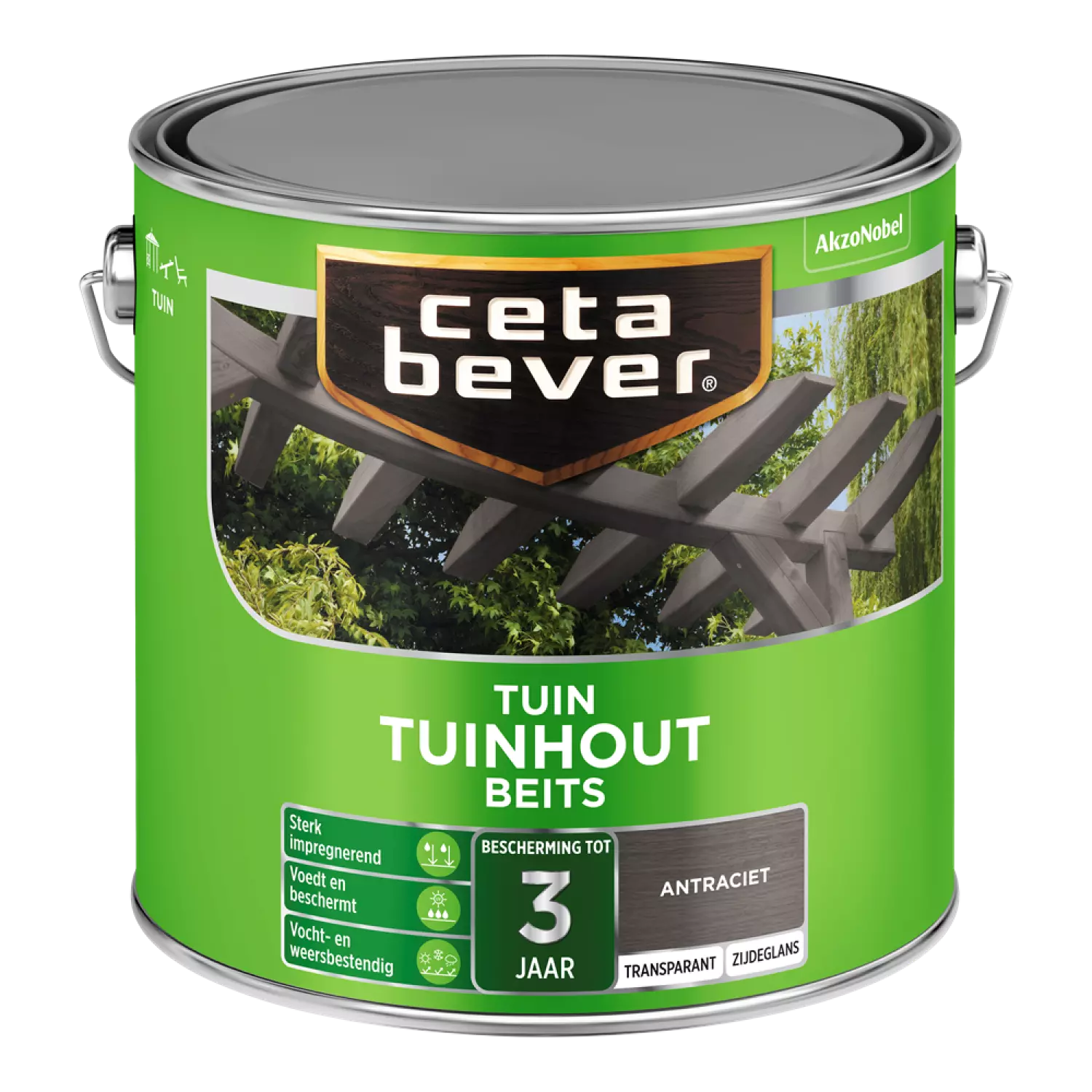 Cetabever Transparante Tuinhout Beits - Antraciet - 2,5L-image