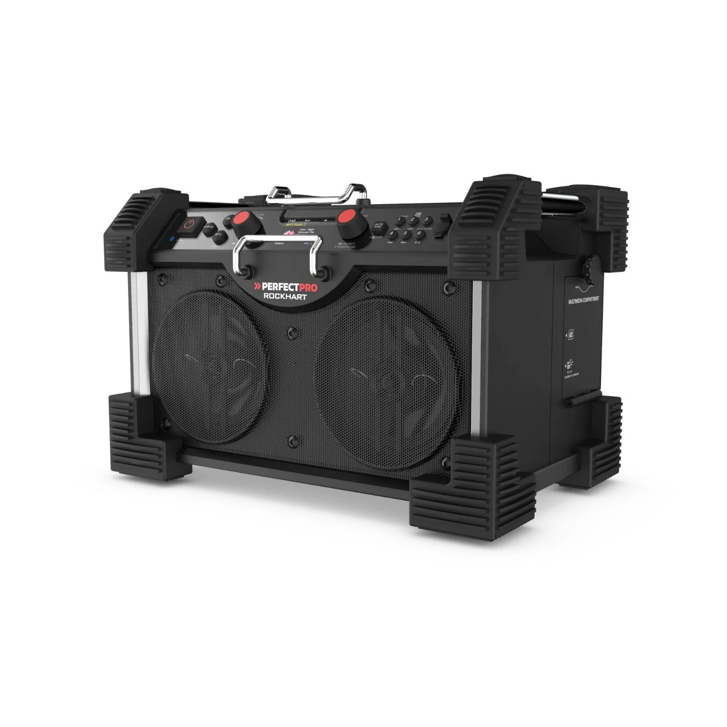 PerfectPro ROCKHART RH4 Bouwradio - FM RDS - DAB+ - Bluetooth - AUX In - Oplaadbaar (ingebouwde Lithium accu)-image